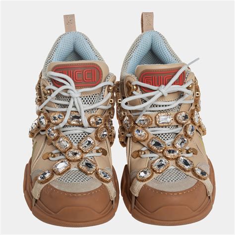 gucci flashtrek sneaker with removable crystals metallic leather nordstrom|Gucci flashtrek sneakers men.